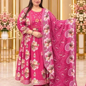 Elegant Cotton Full-Kali Anarkali Suit