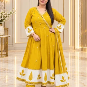 V-Neck 3PC Anarkali Suit