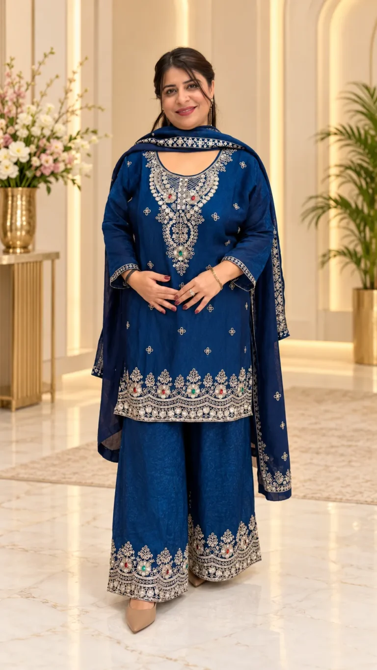 Jimmy Choo Embroidered 3-Piece Suit with Dupatta