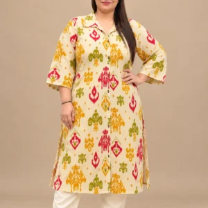 Ikat Print Ethnic Dress Material for Women