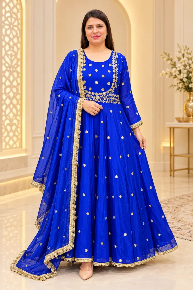 Pure Chinon Anarkali Suit