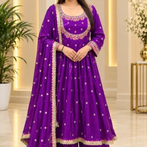 Pure Chinon Anarkali Suit
