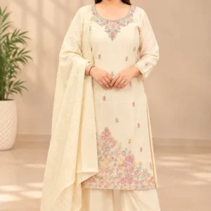 Pure Tissue Kurti 3-Piece Suit