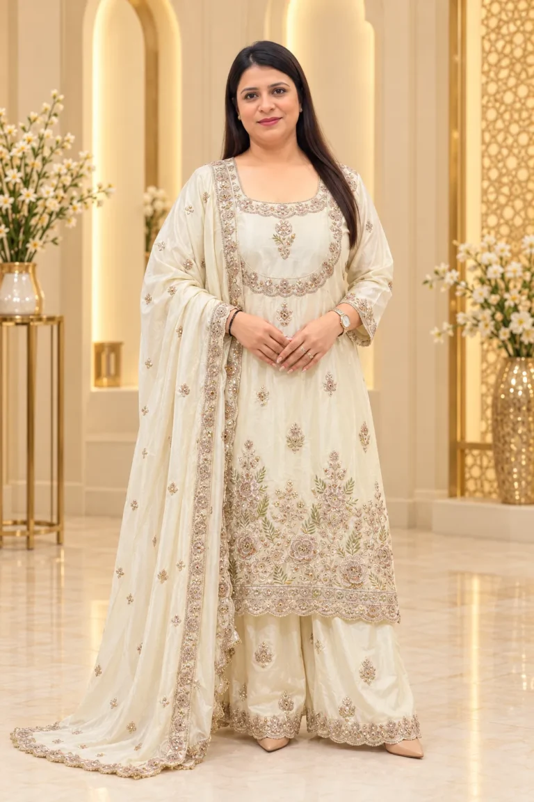 Short Kurti with Sharara Set