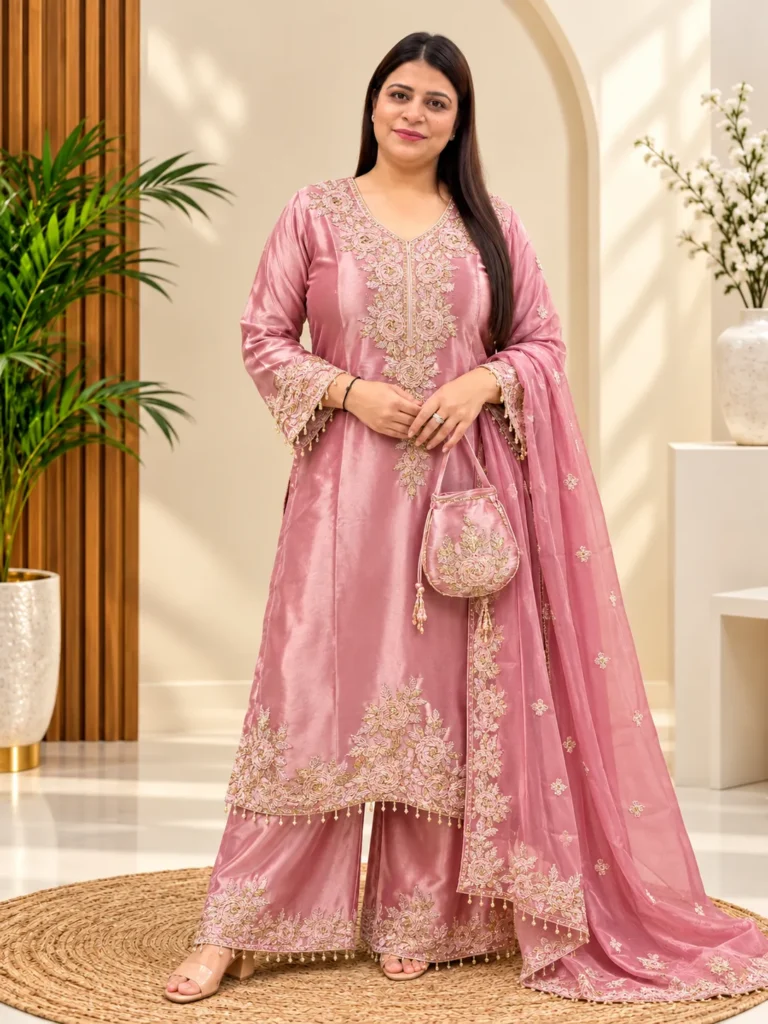 Elegant Silk Tissue Pheran