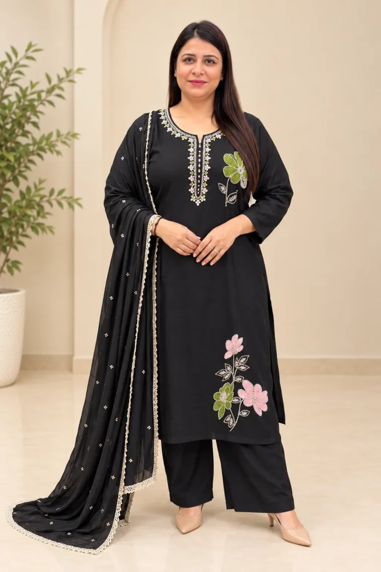 Vatican Silk Woolen Patch Work Kurti